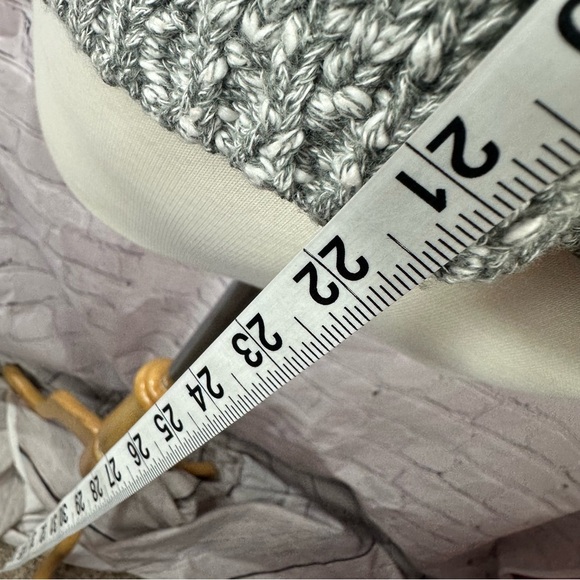 LOFT ann taylor heathered Gray Open-Front Cardigan cotton wool blend sz large - Picture 4 of 8